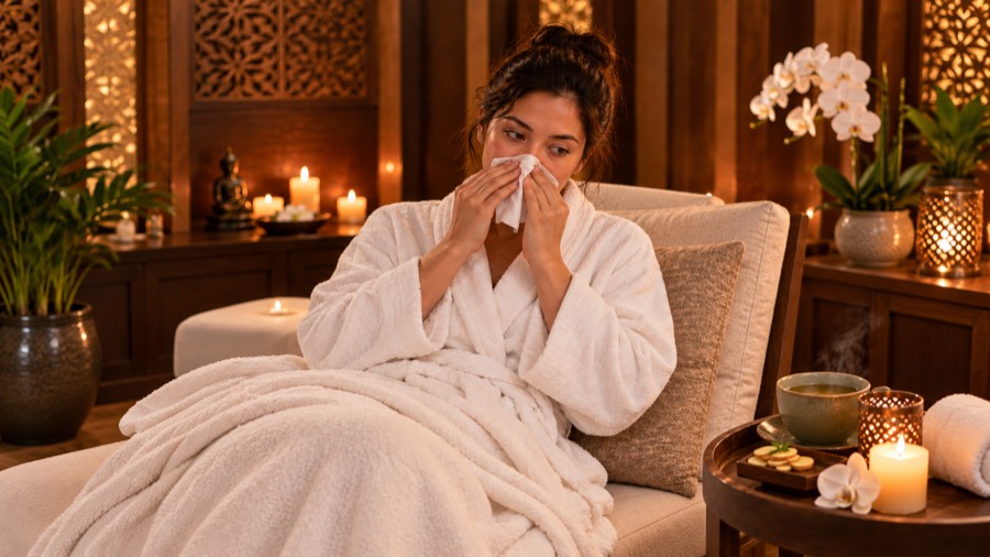 Zabalení do deky a teplý nápoj při nachlazení